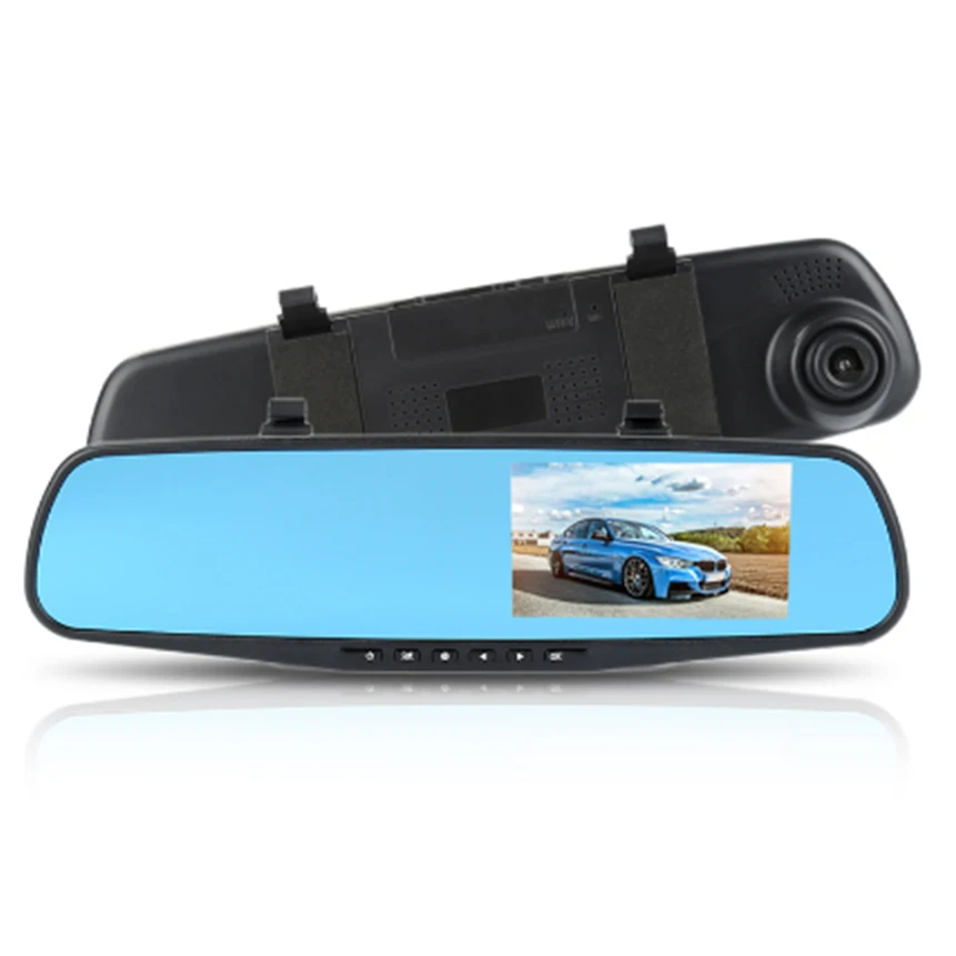 

1080P FHD 3.5" LCD Display Ultra Wide Angle Front Rear Camera Dashcam Speedcam Anti Radar Driving Recorder On Rear View Mirror