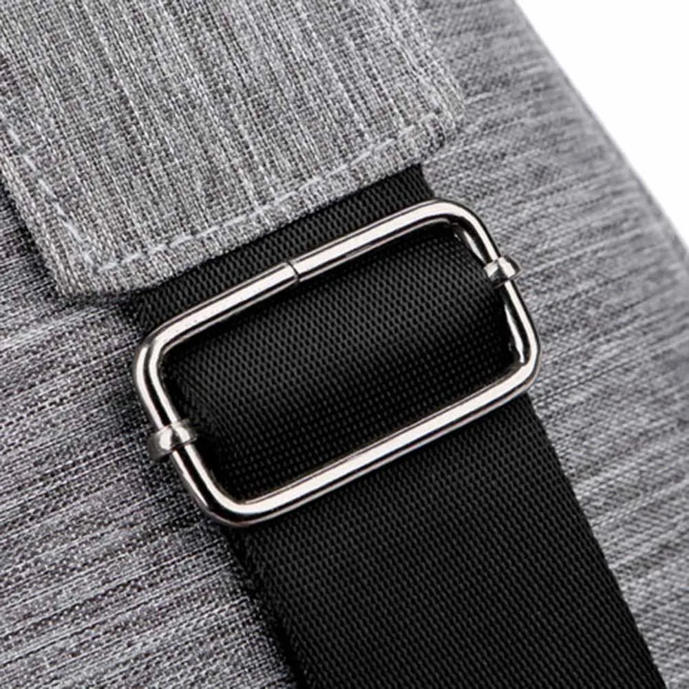 Hot Selling Outdoor Men Crossbody Bag Canvas Large Capacity Casual Shoulder Bag with USB Charge Hole