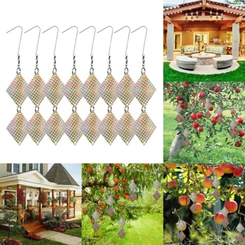 

16PCS/Set Reflective Bird Repellent Discs Set Double Sided Bird Repellent Scare Discs for Pigeons Woodpeckers Sparrows