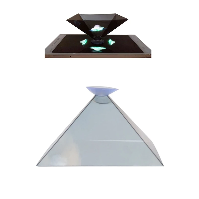 K1KA Smartphone 3D Hologram Projector 360-Degree Images 3D Projector Stands Projector Py-ramid Any Smartphones