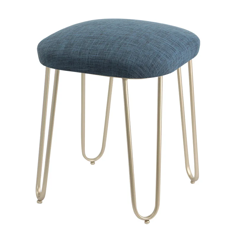 European dressing stool modern simple pastoral dressing stool fashion American iron creative furniture bedroom tea table stool - Цвет: 7
