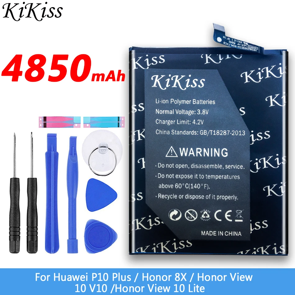 Аккумулятор для телефона Huawei P10 Plus 4850 мАч Honor 8X View 10 V10 Lite Mate 20 HB386589ECW|Аккумуляторы