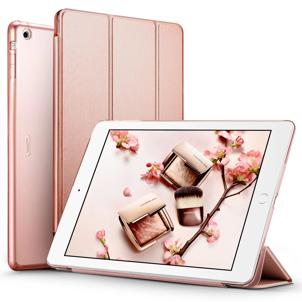 Чехол для iPad воздуха ESR ура Цвет PU прозрачная задняя Ultra Slim Light Вес Trifold Смарт чехол