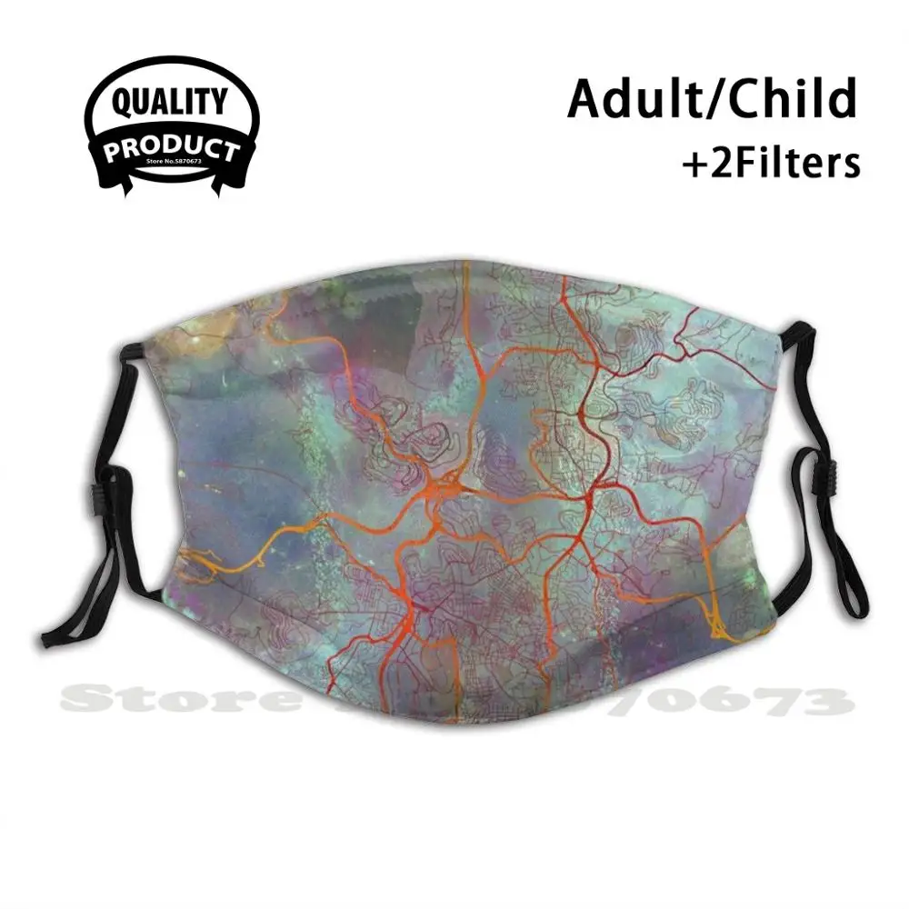 

Jerusalem Israel Street Map Urban Funny Cool Cloth Mask Street Map Art Jerusalem Street Map Indonesia Highways Cartography City