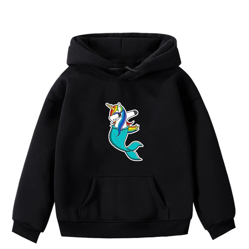 Kids Autumn Cotton Sweatshirts Girls Winter Clothes Tops Cartoon Unicorn Baby Girl Hoodies Casual Boy Pullover Moletom Infantil