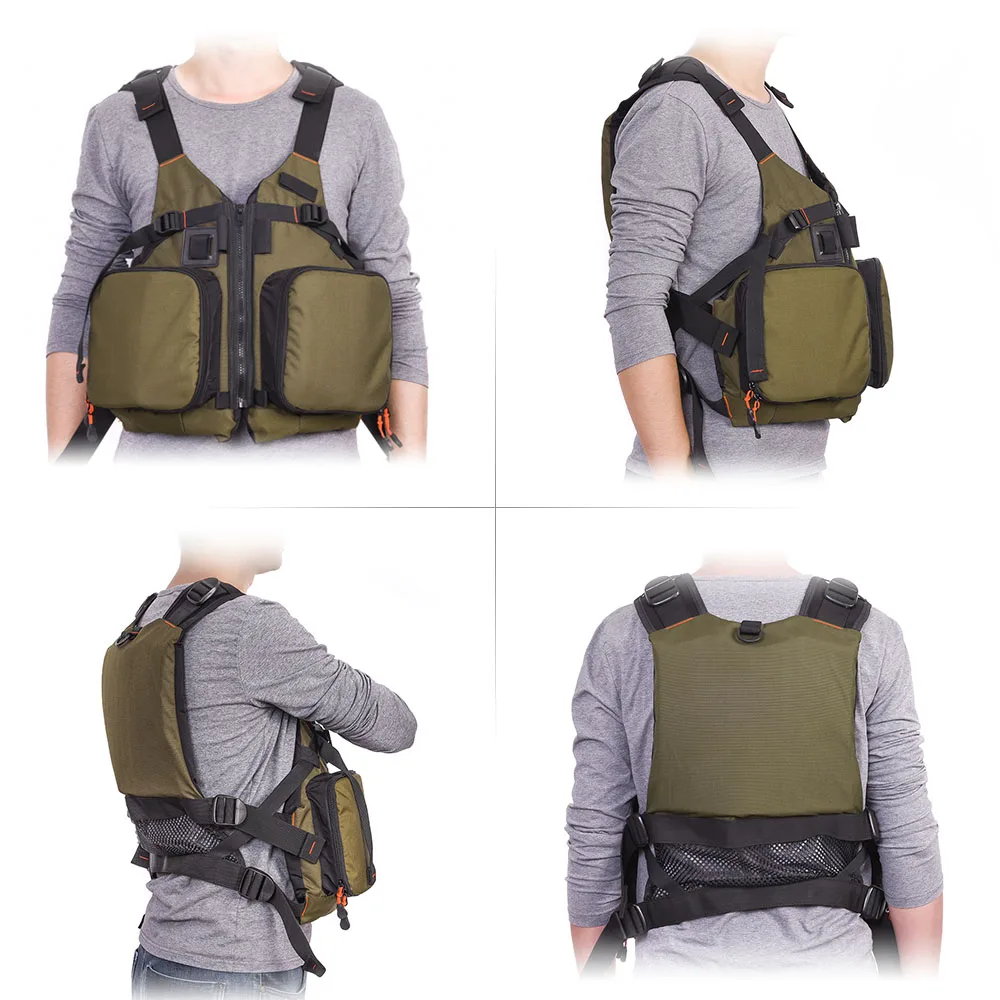 

Fly Fishing Life Vest Pack Breathable Kayaking Fishing Life Jacket Safety Waistcoat Survival Utility Vest Carp Fishing Tackle