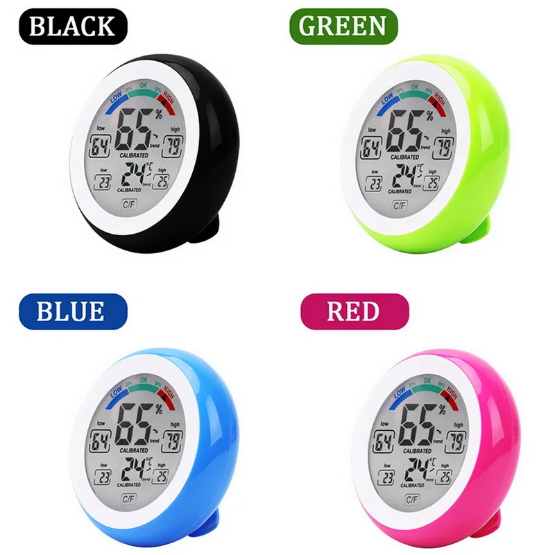 Комнатный термометр гигрометр с цифровым ЖК дисплеем круглый беспроводной