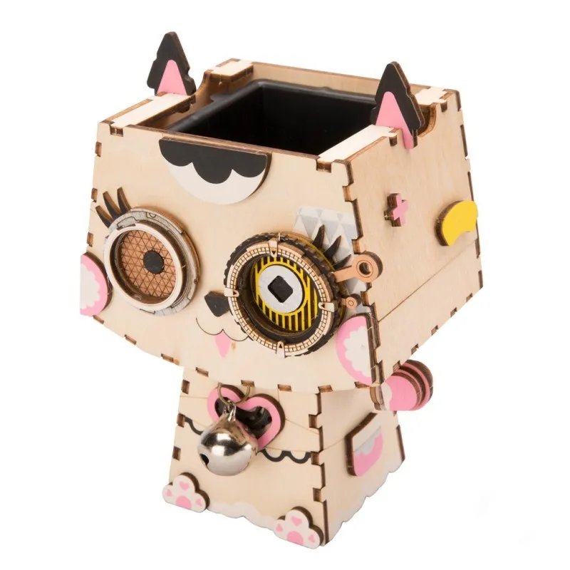 ZMP041 DIY деревянные игрушки 3D головоломки игры суккулент завод цветочный горшок модель ручной сборки мультфильм животных развивающие игрушки головоломка для детей - Цвет: ZMP041