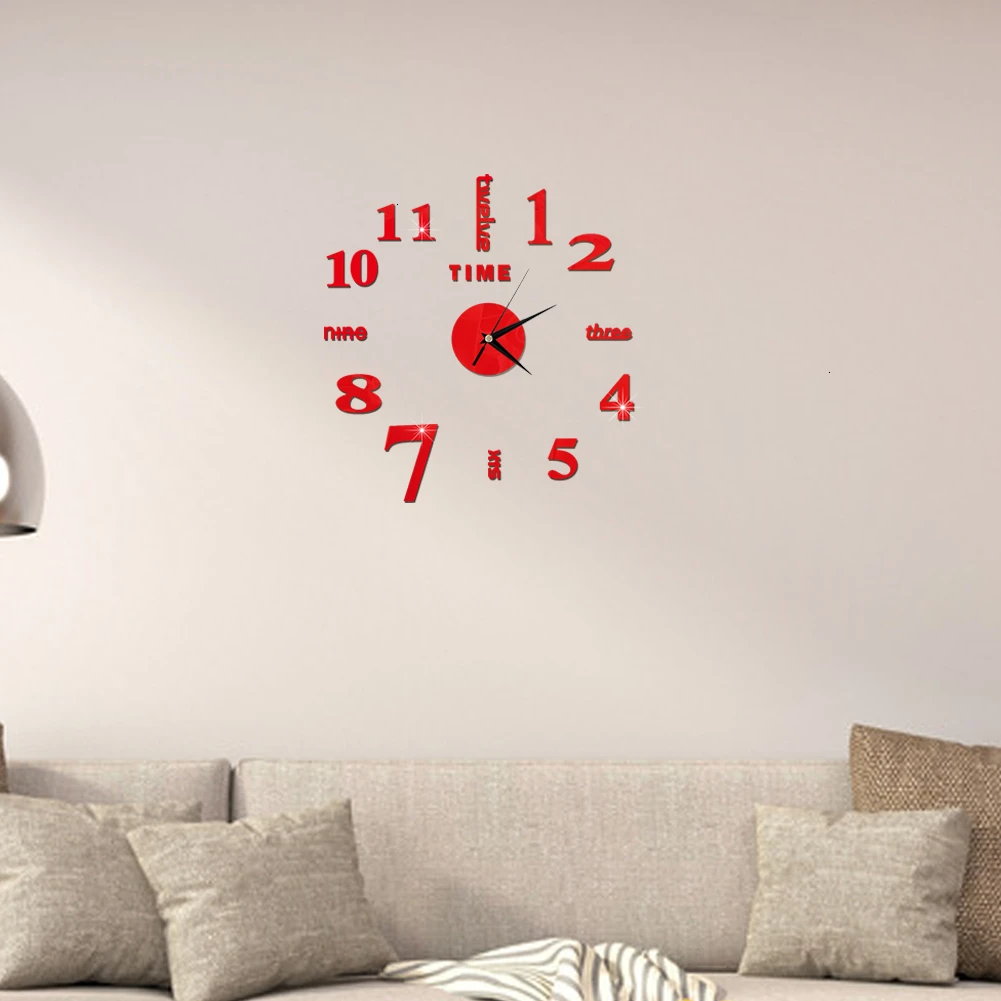 60x60 см DIY настенные часы стоматологические настенные часы игла зеркало стоматолога офисный Декор подарок для дантиста декоративные часы для дома на стену