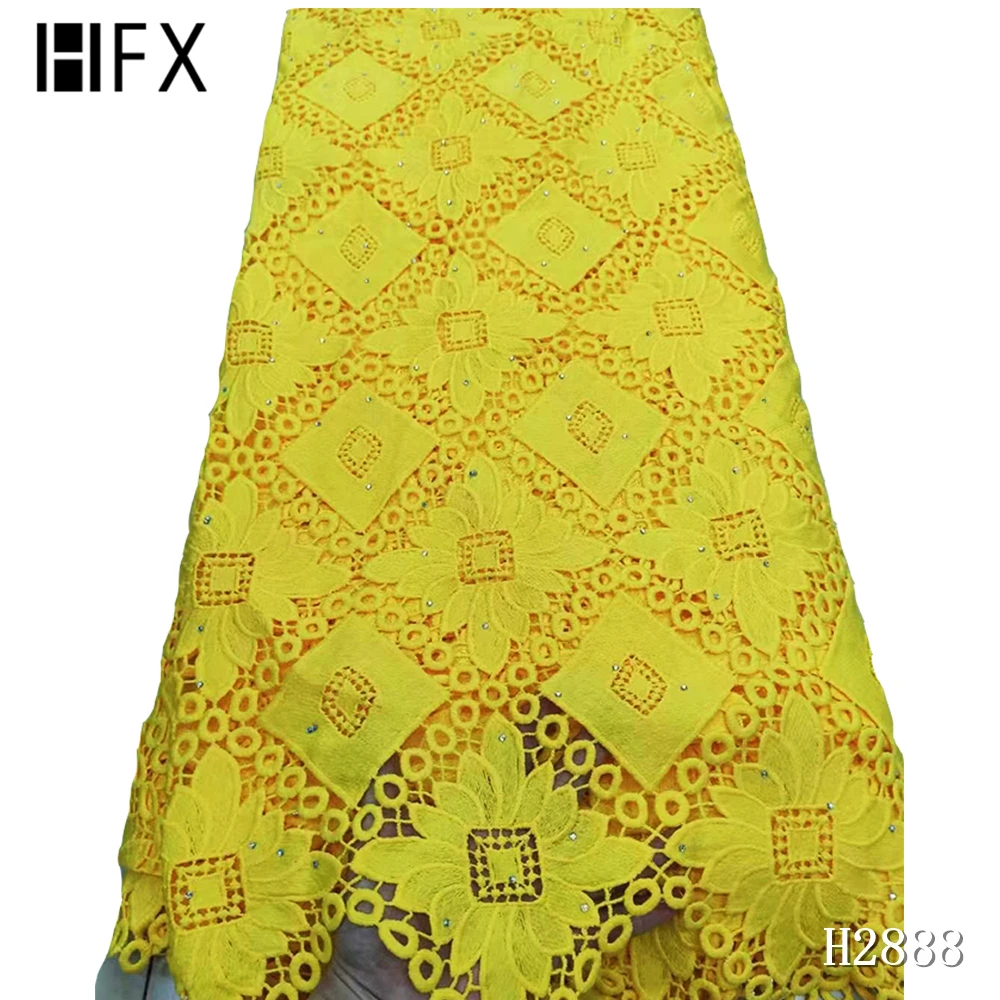 HFX 2019 новейшая вышитая нигерийская гипюровая кружевная ткань с французским