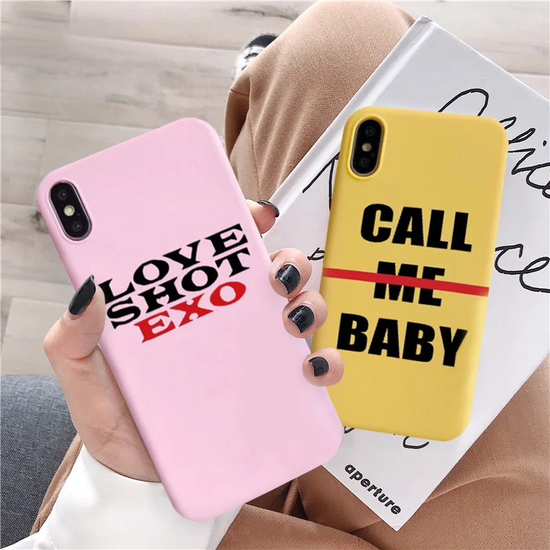 Чехол Exo Love Shot для телефона IPhone 11 Pro Max X 7 Plus XS 10 силиконовый чехол 6S 8 6 | Мобильные