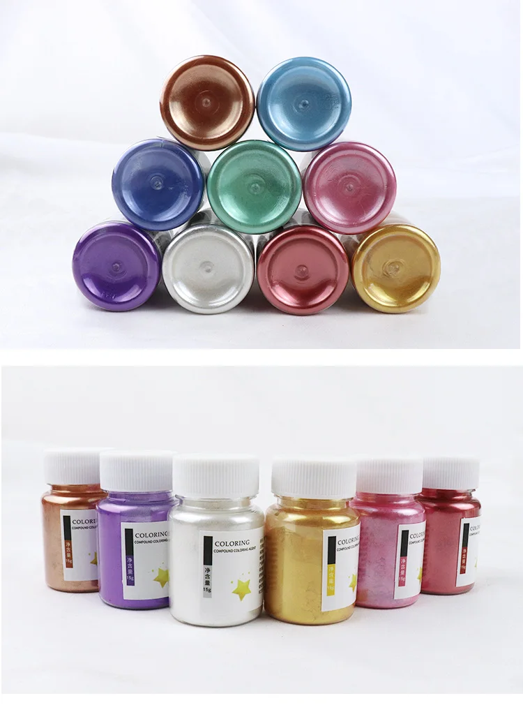 15g per Bottle Cake Coloring Glitter Mousse Fondant Macaron Chocolate Decorating Pearl Powder Silver Gold Colorants