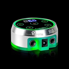 Новинка, лидер продаж, черный/серебристый профессиональный источник питания для татуировки Aurora II с адаптером питания для катушки и роторной Machines-B5 для татуировки