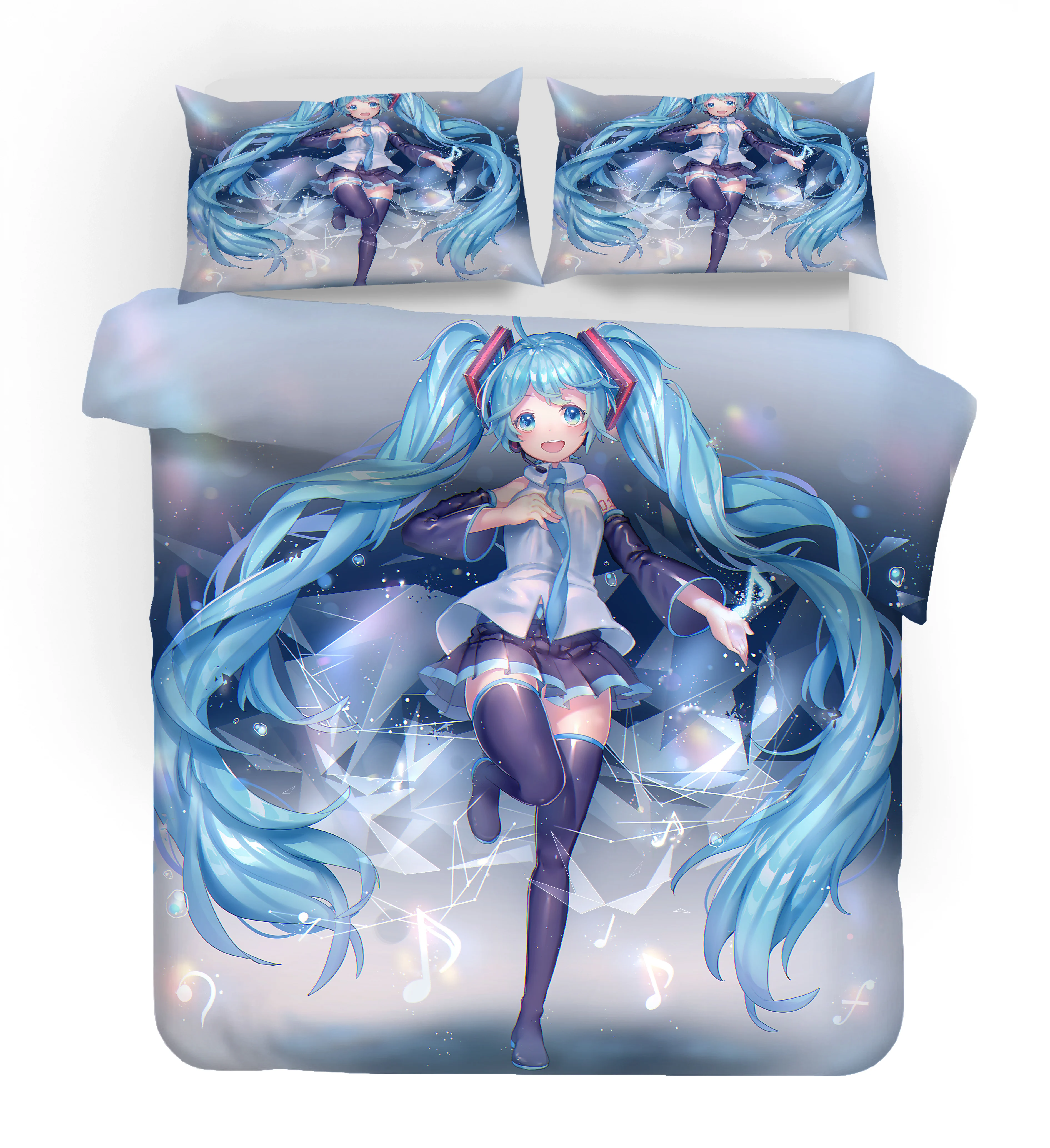 Набор постельного белья с 3d принтом Hatsune Miku lovers' подарок, набор пододеяльников набор домашнего текстиля