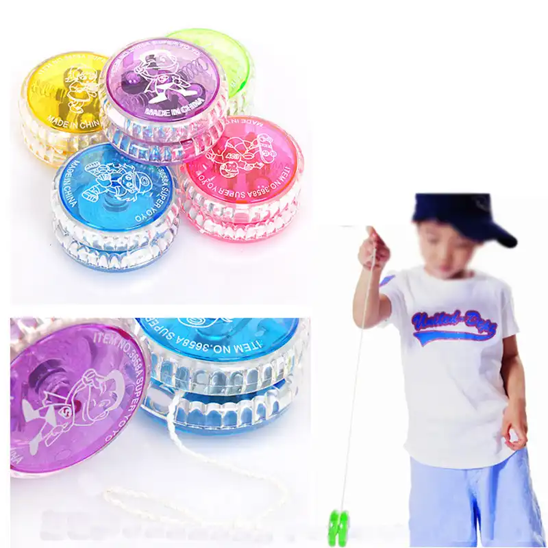 LED Flashing YoYo Ball Trick YO YO Light Up Clutch Mechanism Speed Ball Kid Toys