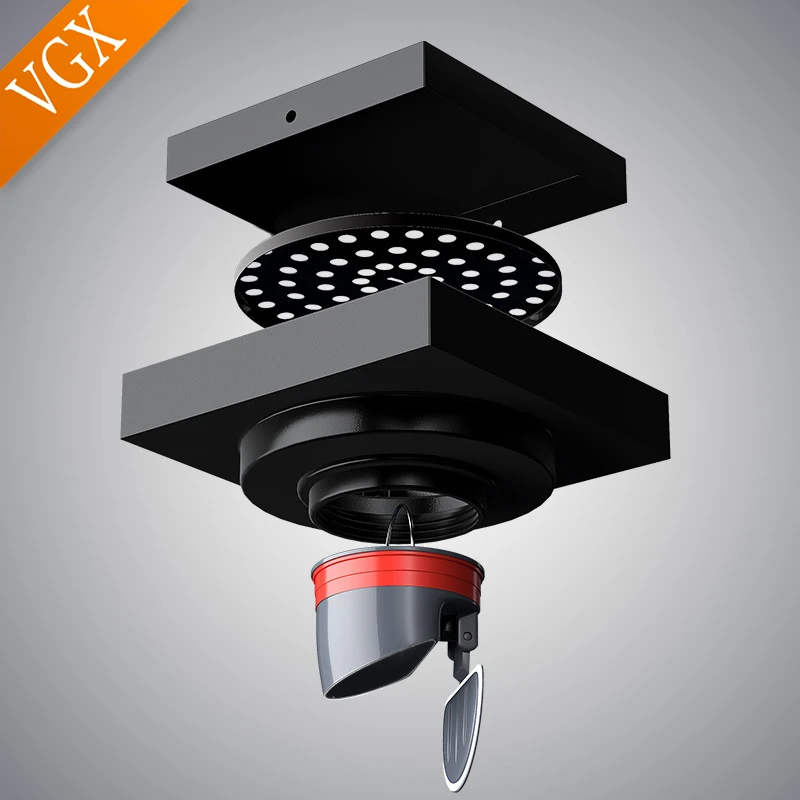 VGX Invisible Floor Drain Valve Cover Shower Trap Drains Backflow Preventer for Kitchen Bathroom Brass Square Anti-Odor 100X100