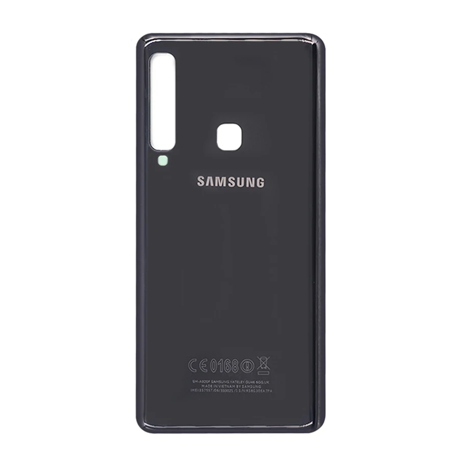 Чехол A9 для samsung Galaxy A9 Star Pro A9S A920 A920F, задняя крышка на батарейке, задняя крышка на дверь, запасная часть стекла - Цвет: No Lens Black