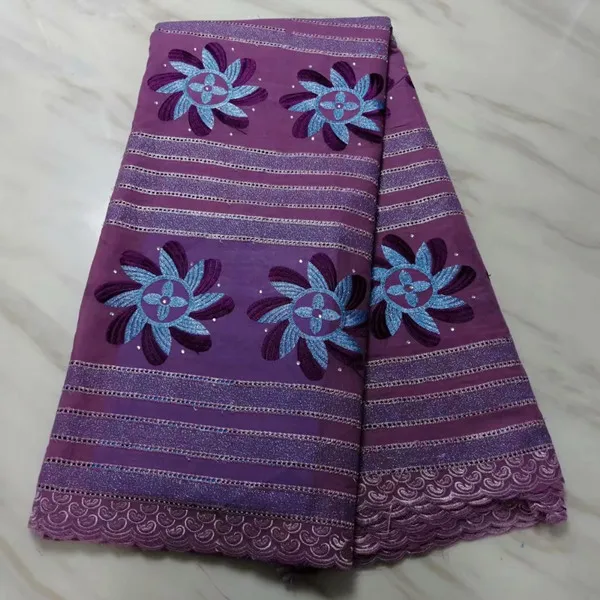 light purple Лидер продаж воск африканская кружевная ткань с камни вышитые высокое качество в нигерийском стиле французский Гипюр кружево ткань для шитья - Цвет: light purple