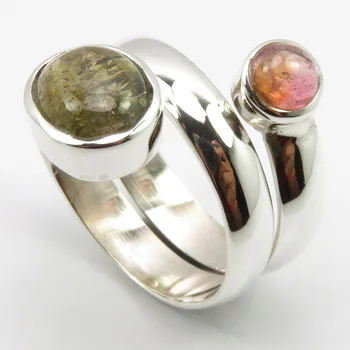 

Natural Round, Oval Tourmaline Flexible Ring Size 9