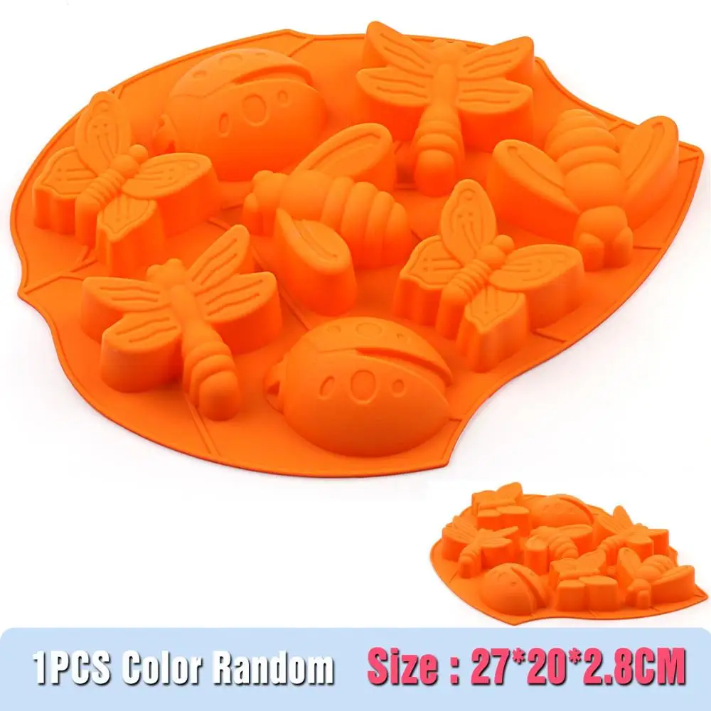 

Cake mold 3D Silicone Chocolate For Jelly pudding butterfly Beetle bee Baking Tools Decorating Cookie Bakeware Mould ice DIY