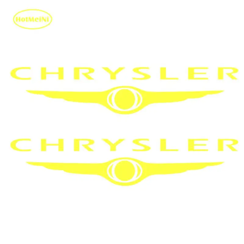 HotMeiNi 13*2,5 см набор из 2 виниловых автомобильных стикеров s логотип Chrysler стикер винил JDM наклейка для автомобиля аксессуары для укладки водонепроницаемый Декор - Название цвета: Yellow