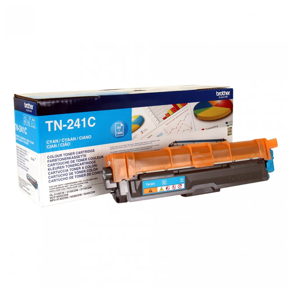 Тонер-картридж Brother TN241C для HL-3140CW, HL-3170CDW, DCP9020CW, MFC-9330CDW голубой(1400 стр