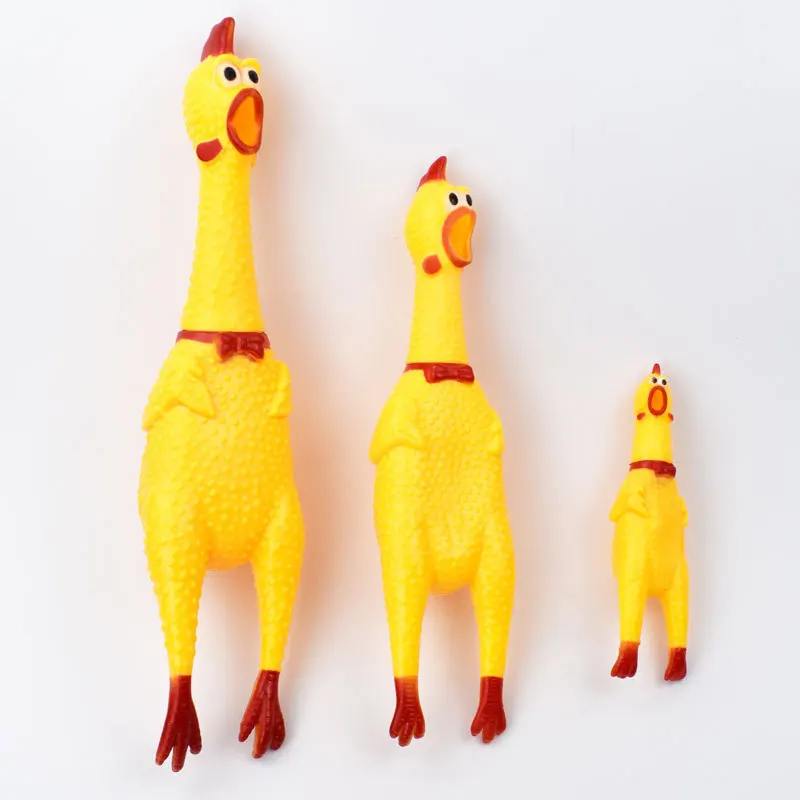 Кричащая курица pet звук игрушка резиновый моделирование курица игрушка для собаки декомпрессия инструмент писк вентиляционное отверстие курица