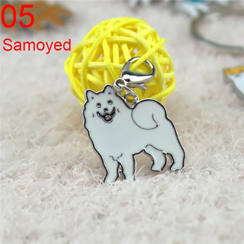 Dog Shaped Tag Dog Collar Pendant Pet Collar Charm Accessories Cute Key Buckle With Durable Clip