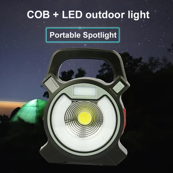 

20W Rechargeable COB Portable Led Work Light 1000LM Super Bright Lantern Spotlight Outdoor Camping Lampe Led Flashlight by 18650