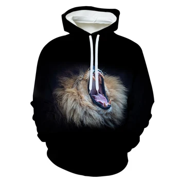 

animal Lion Sweatshirts men Animal Hooded Casual New 3D printed fashion animal hoodies fall/winter hip hop hoodie