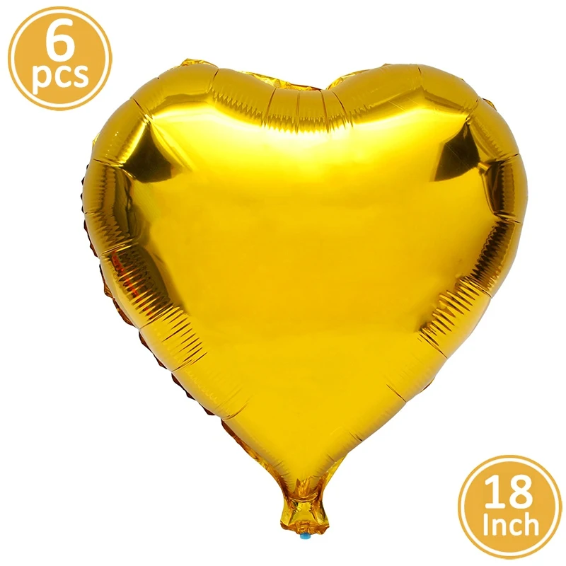 6pcs gold 16 дюймов фольга для дня рождения Воздушные Шары Баннер Сладкие 16 вечерние украшения для маленьких детей и взрослых мальчиков и девочек мой первый 1-й год поставки - Цвет: 6pcs gold