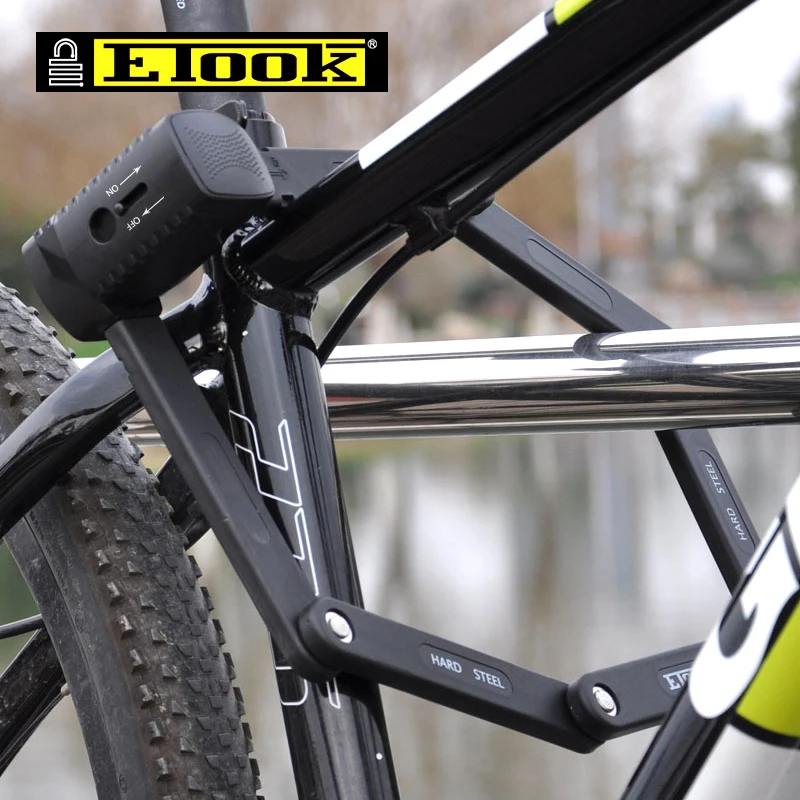ETOOK сплав сталь складной велосипедный замок Противоугонный MTB дорожный велосипед ключ замок Профессиональный складной мотоцикл Противоугонный замок 5 цветов