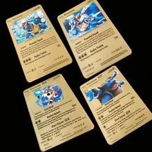6 stylów arkusze Pokemon metalowy na kartę Blastoise Series kolekcja złotych kart prezent gry dla dzieci kolekcja kart tanie tanio TAKARA TOMY 8 ~ 13 Lat 14 Lat i up 2-4 lat 5-7 lat Dorośli Chiny certyfikat (3C) Keep away from fire sources zqq141 Fantasy i sci-fi