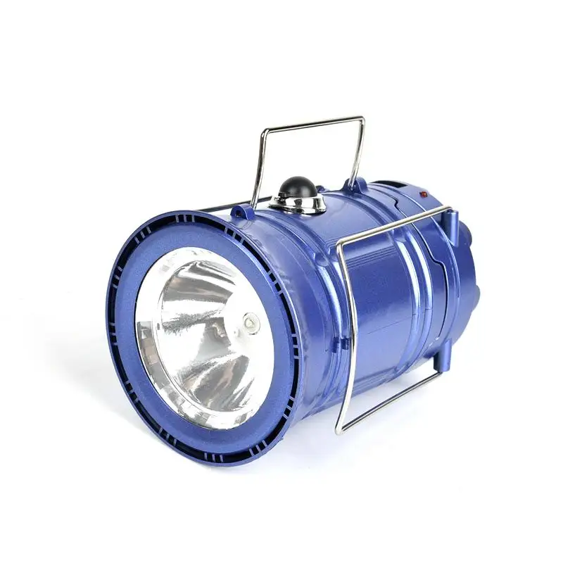 Youool Equipment For Outdoor Hiking Emergencies 6 LED Camping Lantern Flashlights Collapsible Solar Tent Light Gear Accessories - Мощность в ваттах: Blue