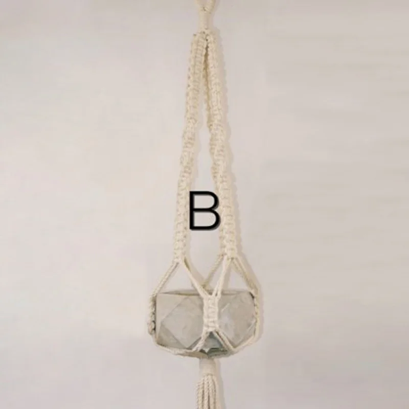 1X Ретро Веревка Подвеска для растений из макраме цветок горшок держатель подвесной веревочный Декор