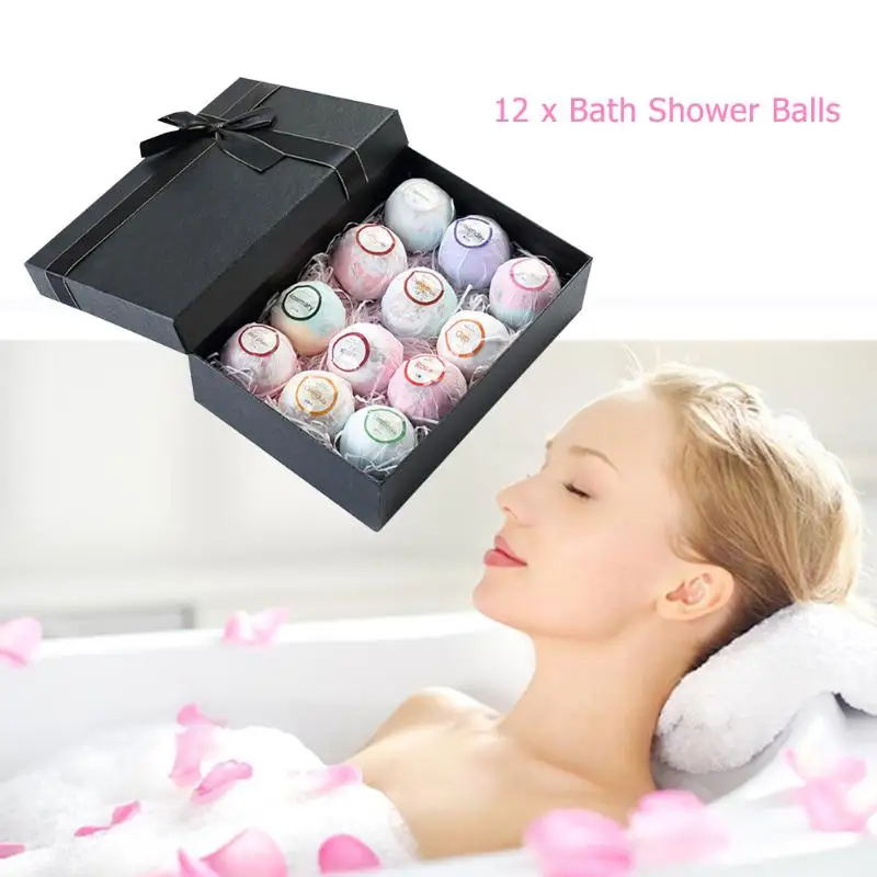 12 шт. шар для душа для ванны, натуральная пузырьковая соль, бомбы, скраб для тела, очиститель, спа, отбеливающий, расслабляющий, облегчающий стресс, инструмент для ухода за кожей