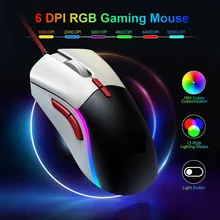 

RGB Gaming Mouse Gamer 12000DPI USB Wired Programmable Gaming Mice 7 Buttons Tunable weights for PC with Spare cover