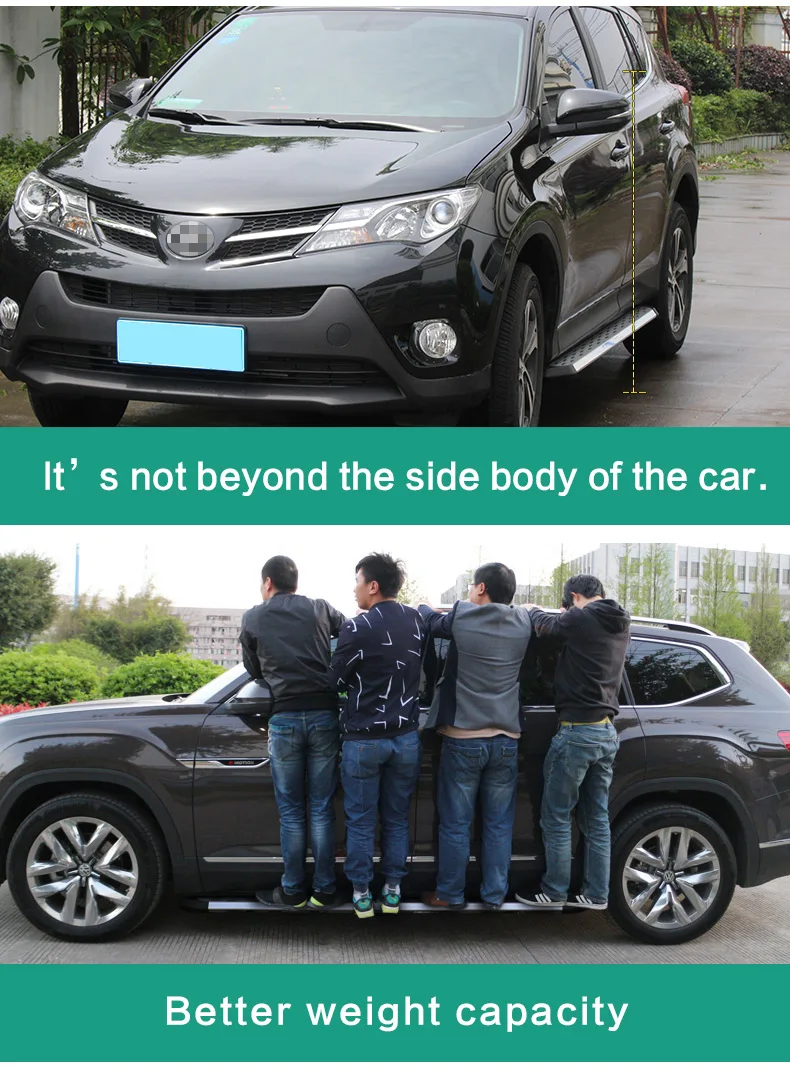 Боковой шаг Беговая доска боковой бар для TOYOTA RAV4 до C-HR HIGHLANDER TUNDRA CREW CAB, высокое качество, сверхмощный