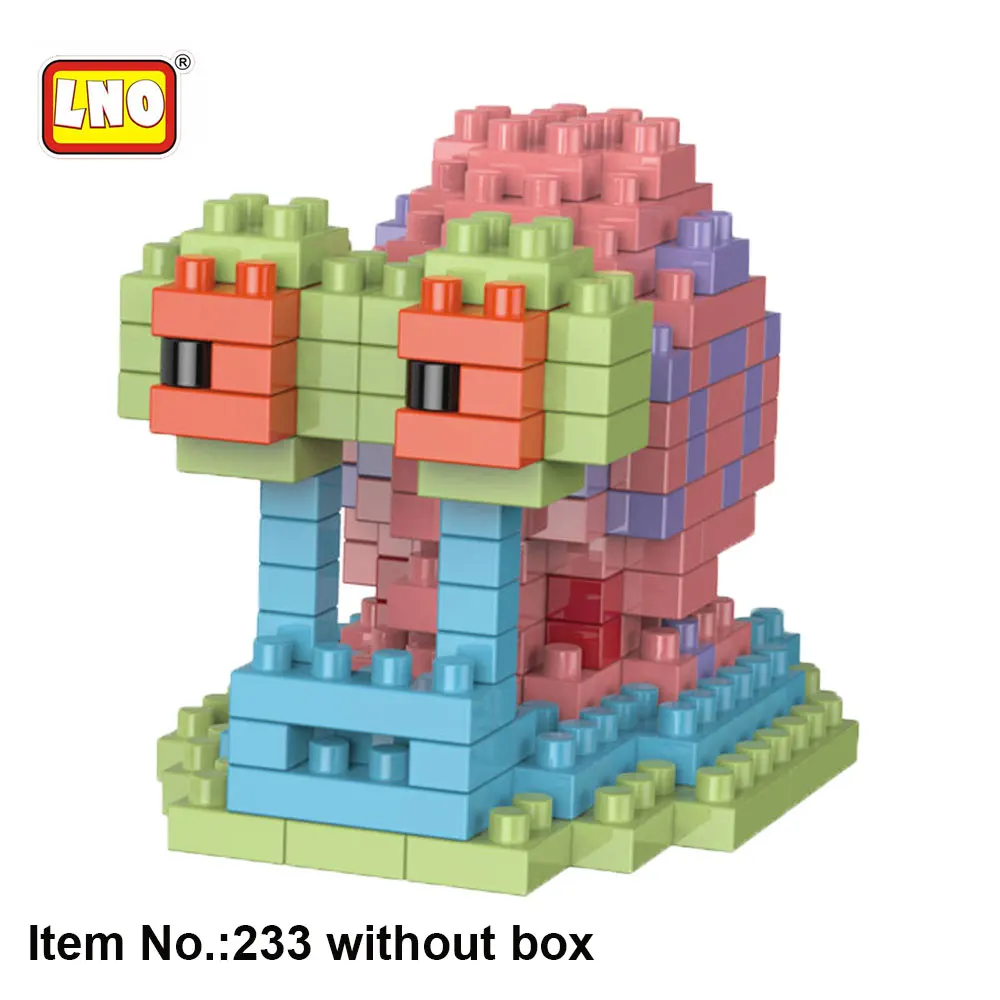 233 without box LNO мини блоки Забавный аниме мультфильм Гари Модель Строительный кирпич микро Фигурки игрушки 3D Животные Патрик звезда Развивающие игрушки для детей - Цвет: 233 without box