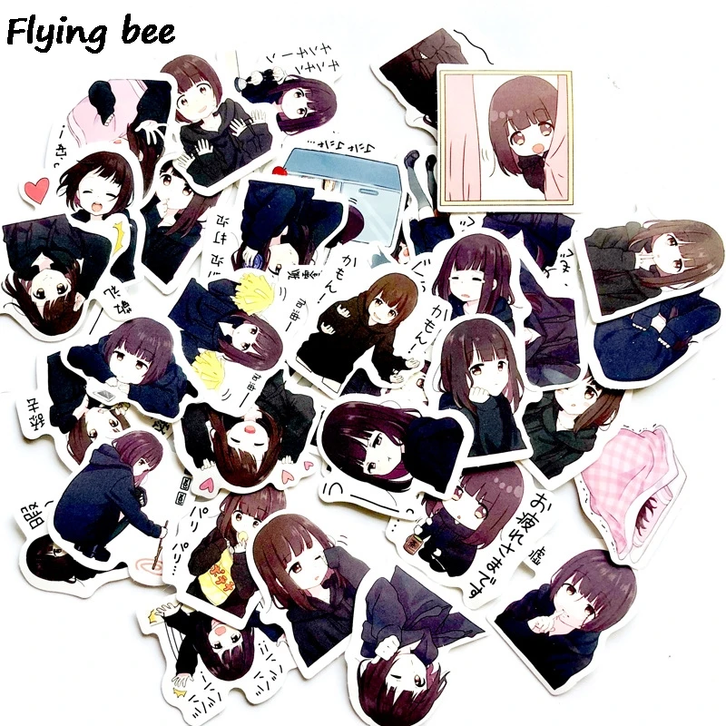 Flyingbee 39 шт. Милая наклейка menhera chan s Водонепроницаемая Автомобильная наклейка из ПВХ Скрапбукинг стикер для ноутбука X0524
