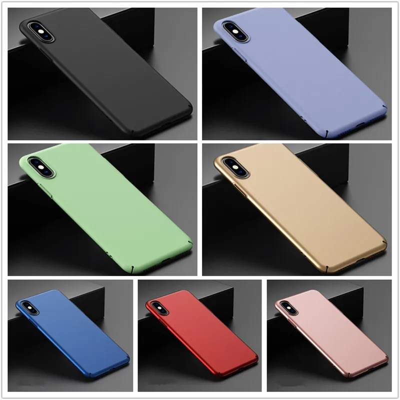 

100pcs/lot Matte Slim Phone Case For iPhone 11 Pro Max X XS Max XR 6 6S 7 8 Plus Ultra-thin Frosted Hard PC Back Cover
