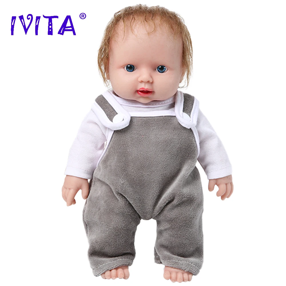 IVITA WB1505RH 30 см Силиконовая Детская кукла с волосами реалистичные куклы для