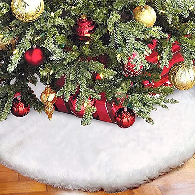 White Christmas Tree Skirt , Christmas Tree Carpet , Tree Decorations