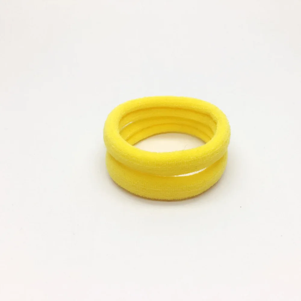 yellow - 20 PCS 20 шт. яркие цвета резинки детские безопасные эластичные резинки для волос конский хвост держатель для девочек женские аксессуары для волос - Цвет: yellow - 20 PCS