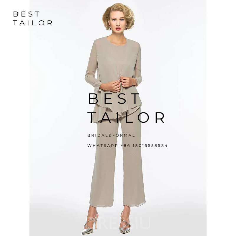 Платья для матери невесты на свадьбу 3 предмета брючные костюмы с курткой