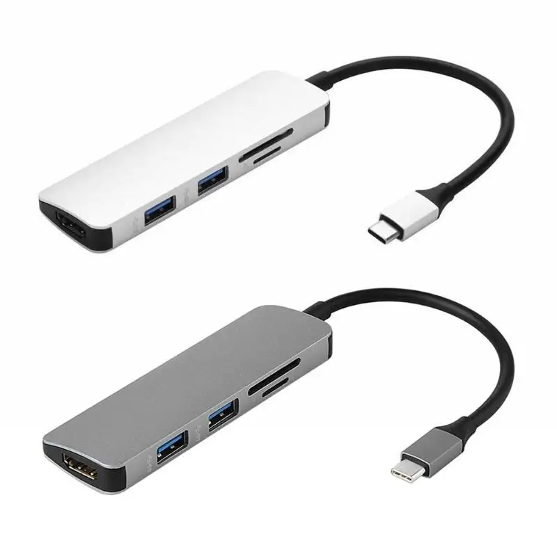 VODOOL Прочный 5 в 1 TYPE-C концентратор к USB3.0 HDMI TF карта умелое Производство Портативный адаптер карты памяти для ноутбука Macbook