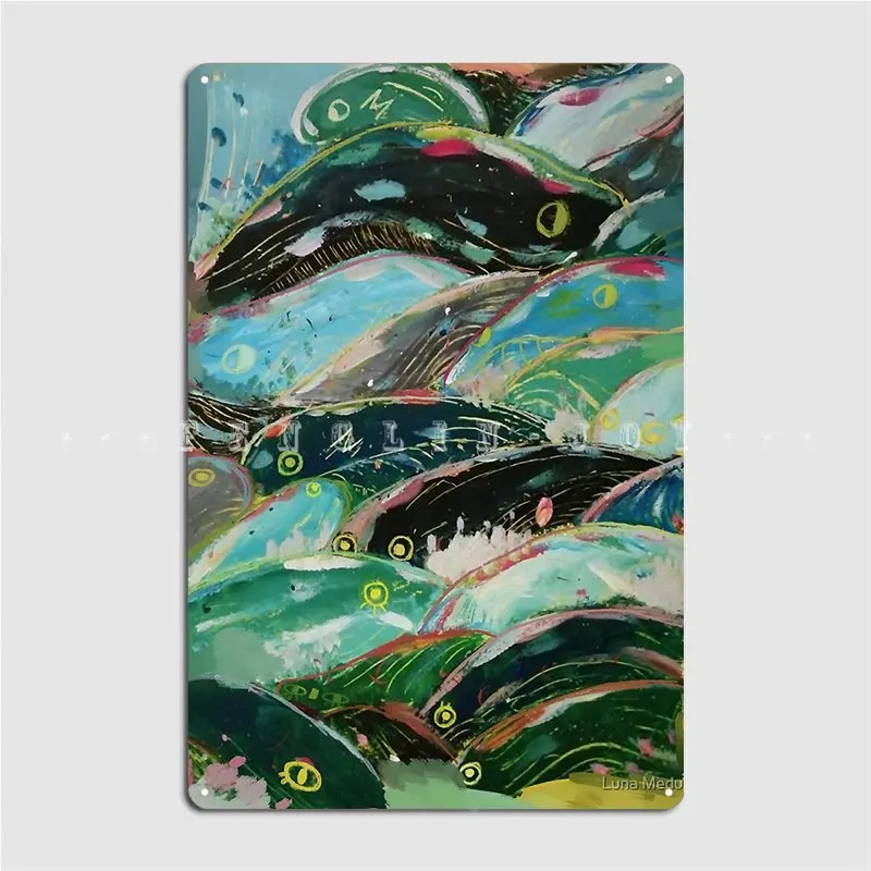Ponyo Waves Metal Sign Pub Kitchen Decoration Targhe Targhe In Latta Poster
