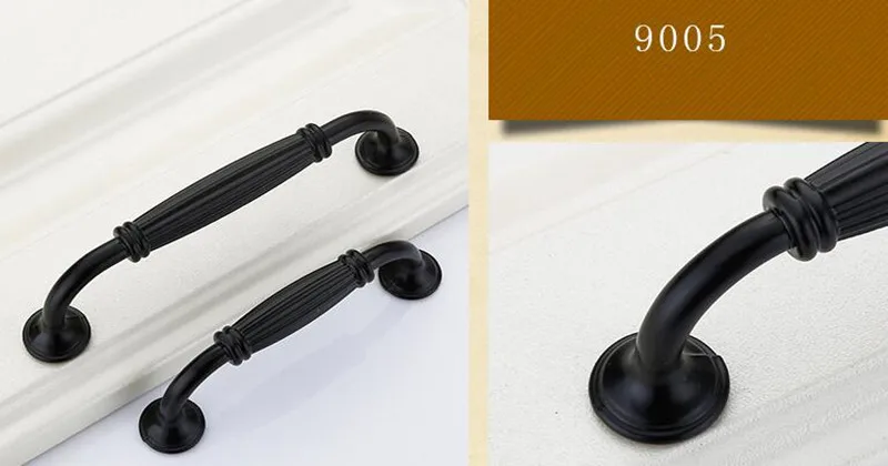 Acent Rome Design Modern Matte Black  Furniture Handle   96mm  Drawer Knob 128mm Kitchen  Door Handle  