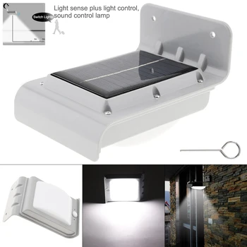 

16 LED Solar Power Light Induction Garden Security Lamp Outdoor Waterproof Light with Photosensitive and Voice Control