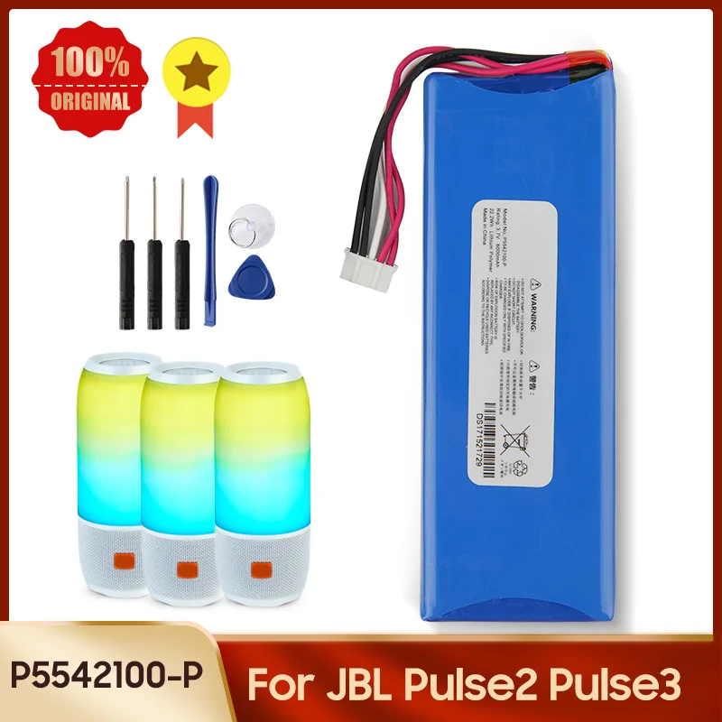 

100% Оригинальный Батарея P5542100-P для JBL Pulse2 Pulse3 6000 мА/ч, замена Батарея 6000 мА/ч + Инструменты